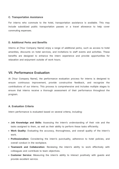 Free Hotel Internship Proposal Template to Edit Online