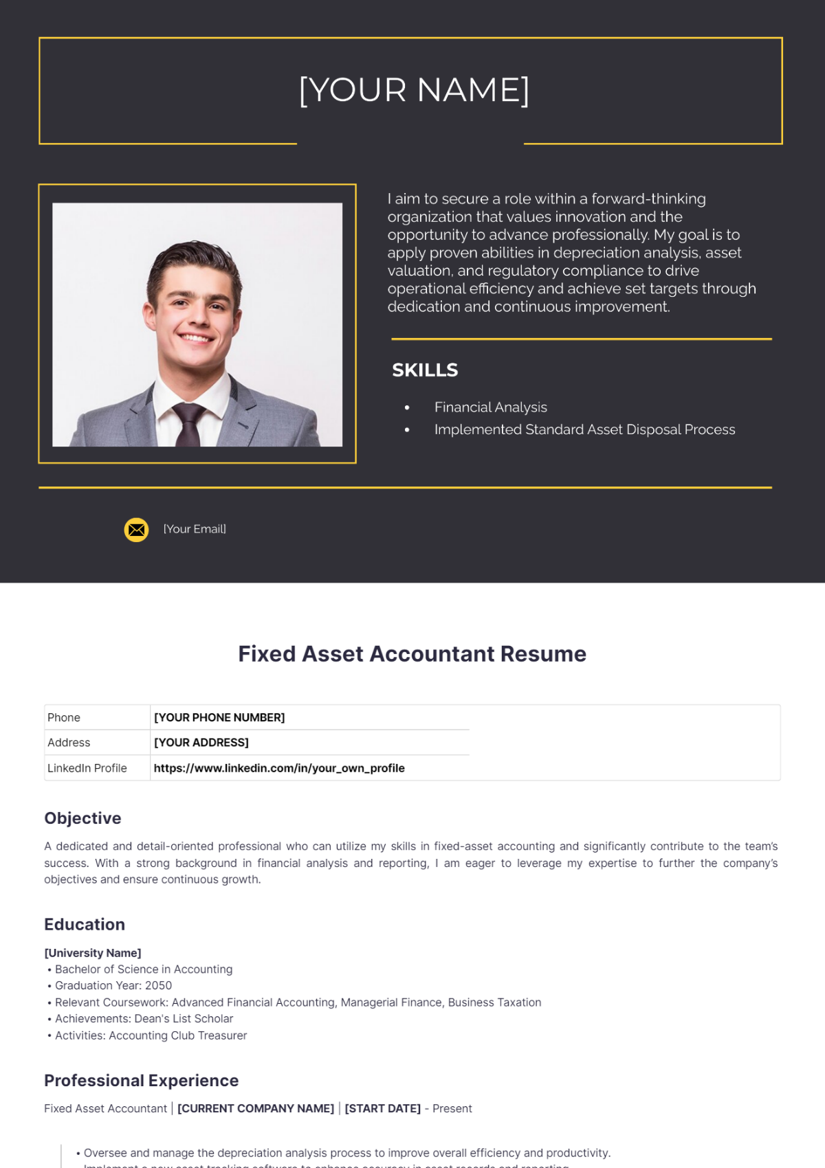 Fixed Asset Accountant Resume - Edit Online & Download