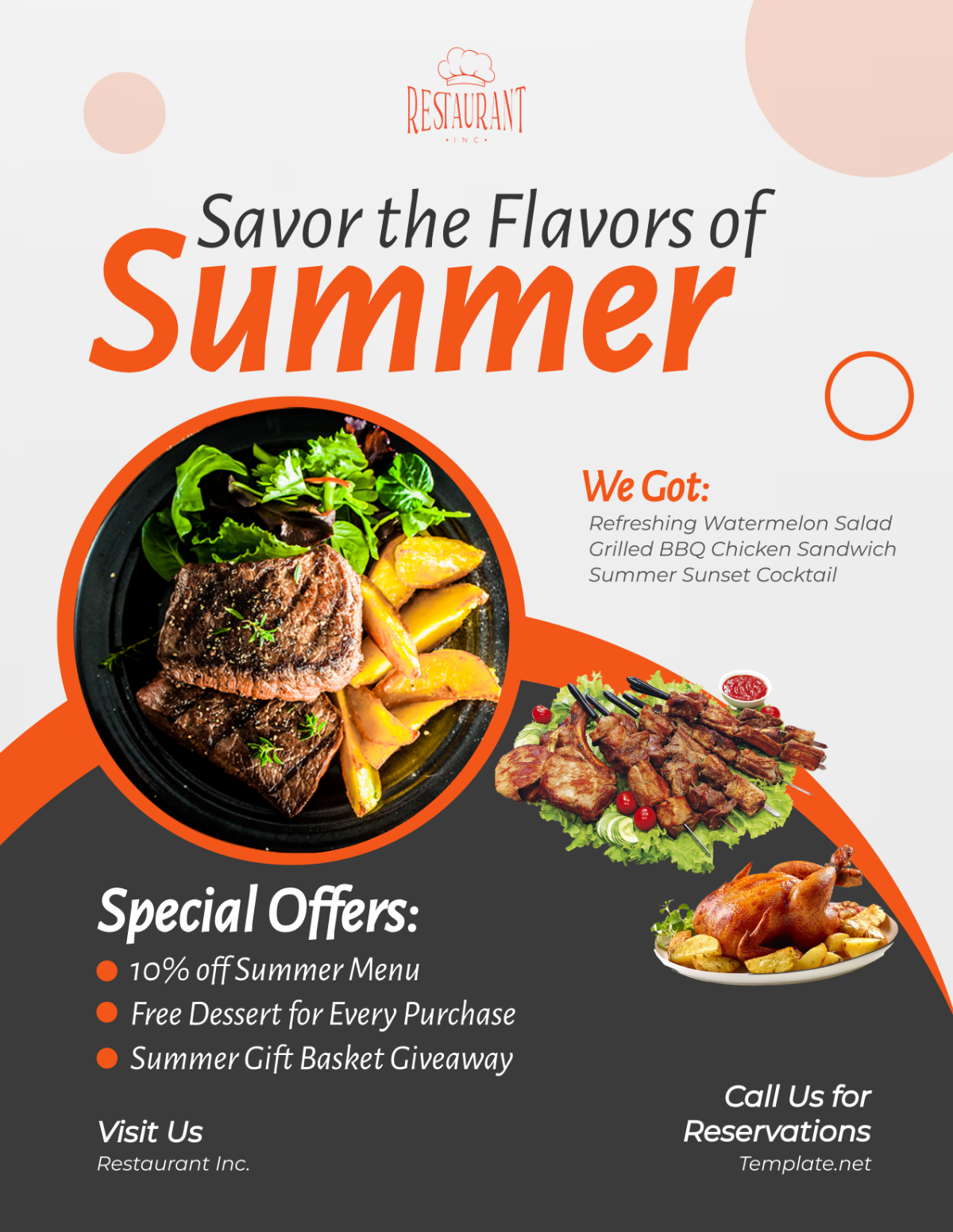 Restaurant Summer Flyer Template