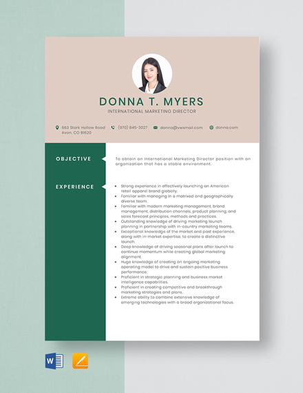 FREE International Resume Template - Download in Word, Apple Pages ...