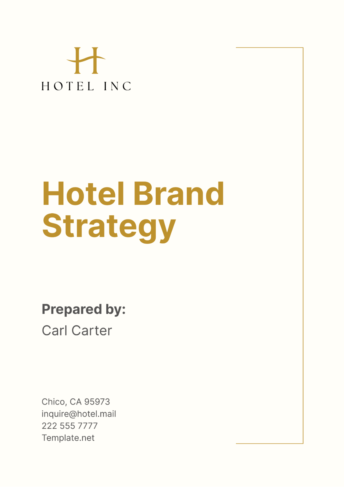 Hotel Brand Strategy Template - Edit Online & Download