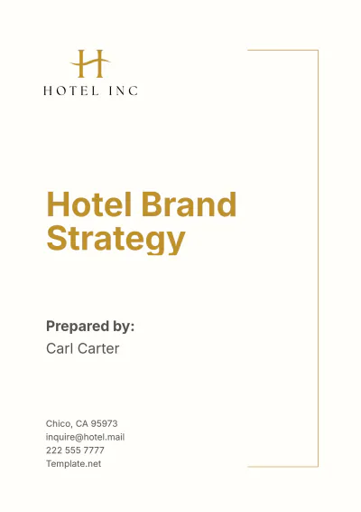 Free Hotel Brand Strategy Template to Edit Online