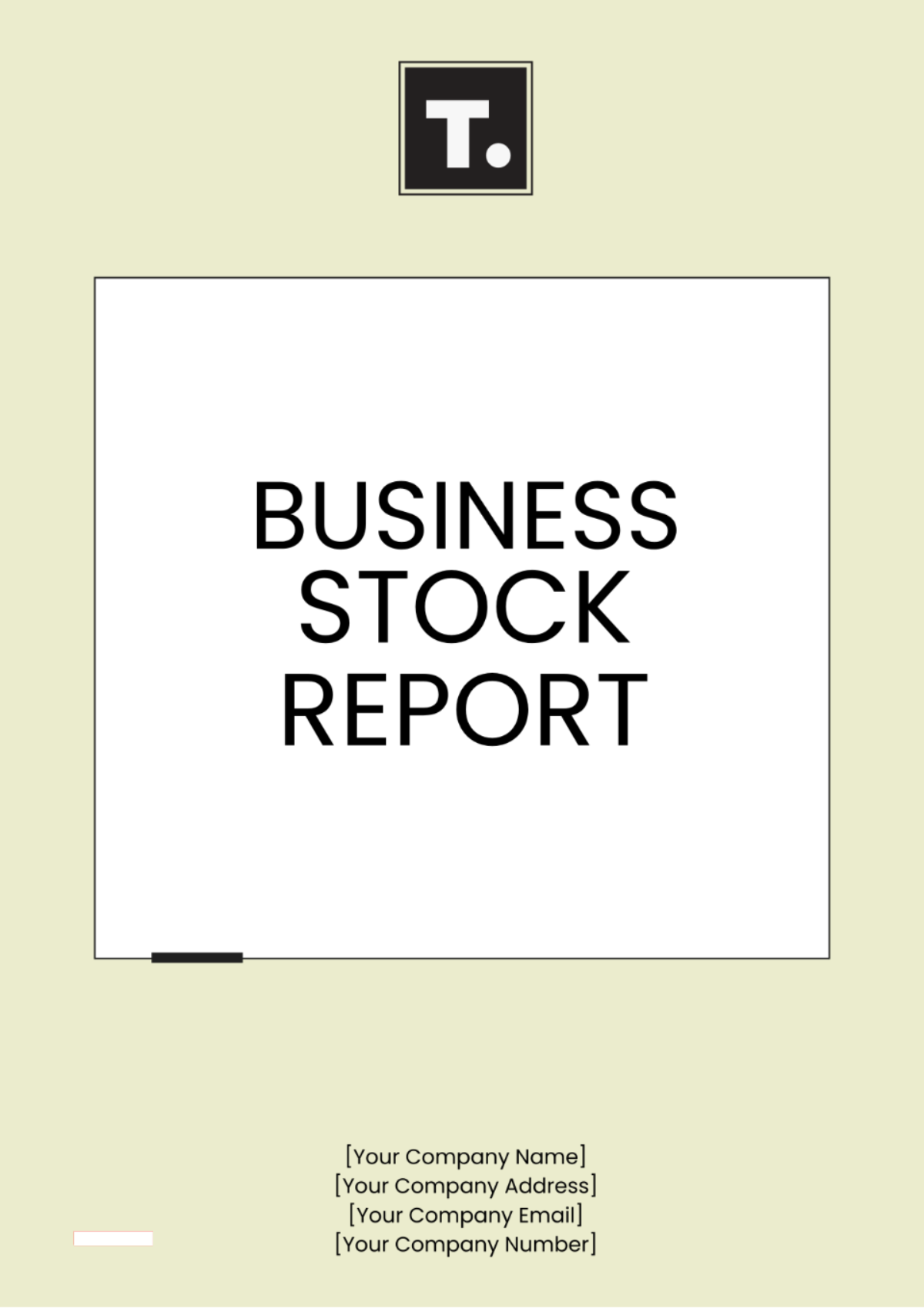 Business Stock Report Template - Edit Online & Download