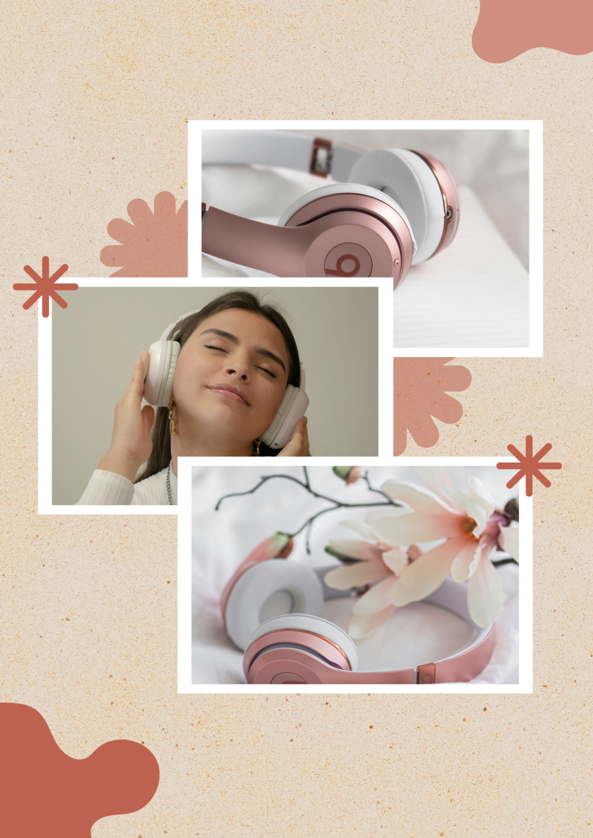 Free Headphones Photo Collage Template