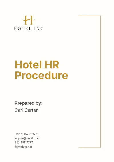 Free Hotel HR Procedure Template to Edit Online