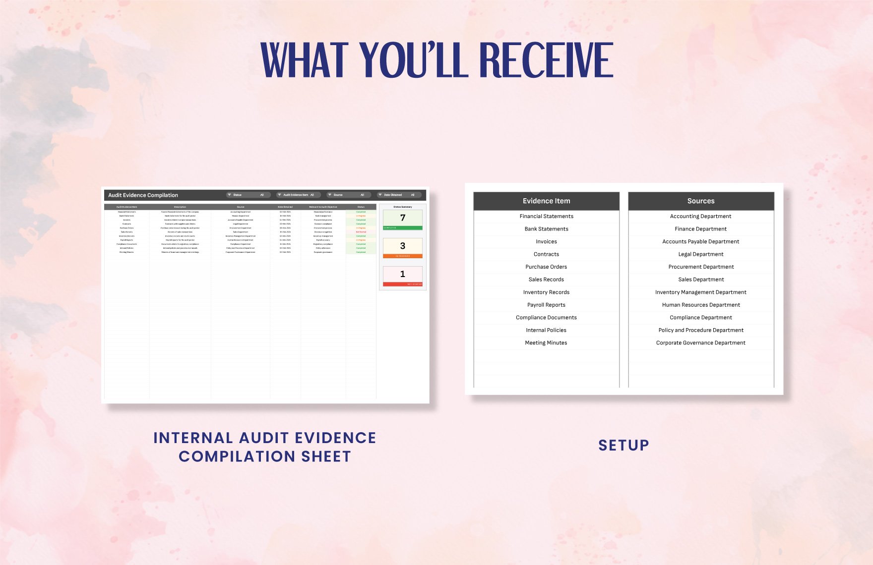Internal Audit Evidence Compilation Sheet Template