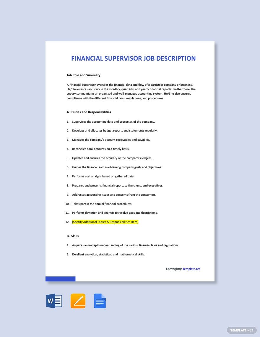 free-financial-supervisor-job-ad-description-template-download-in