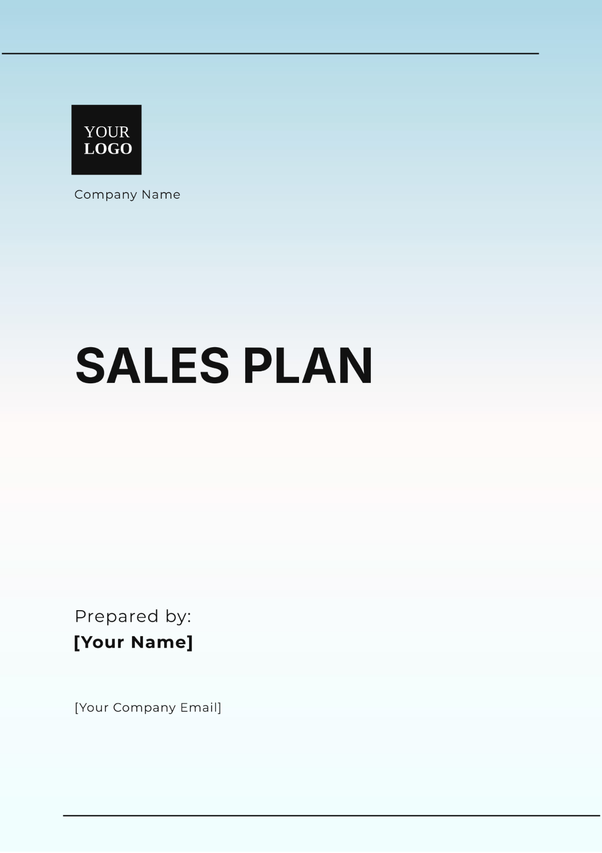 Sales Plan Template - Edit Online & Download