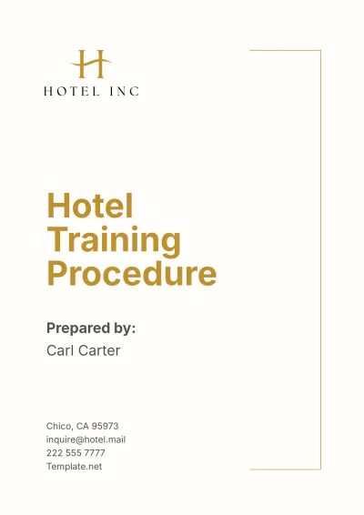 Free Hotel Training Procedure Template to Edit Online