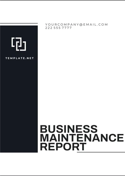 Free Business Maintenance Report Template to Edit Online