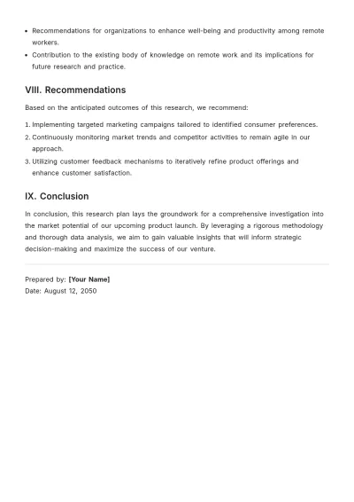 Free Research Plan Format Template to Edit Online