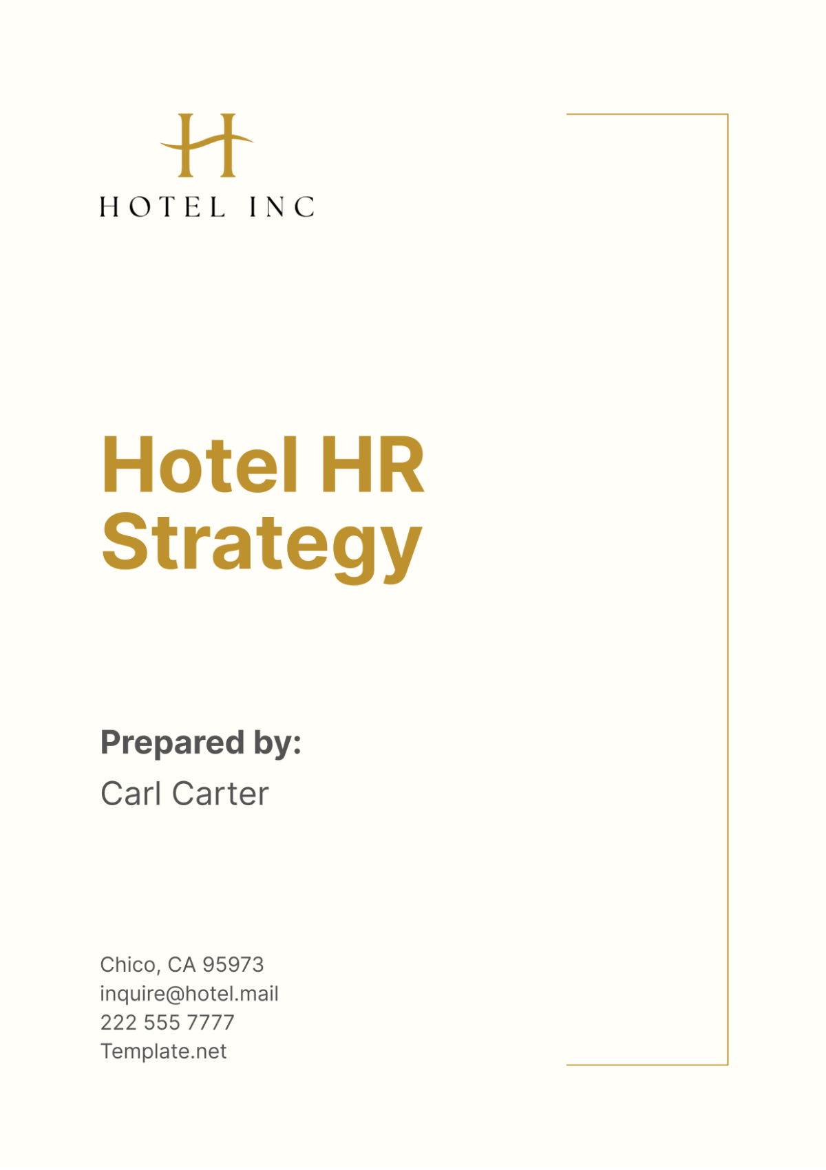 Hotel HR Strategy Template - Edit Online & Download