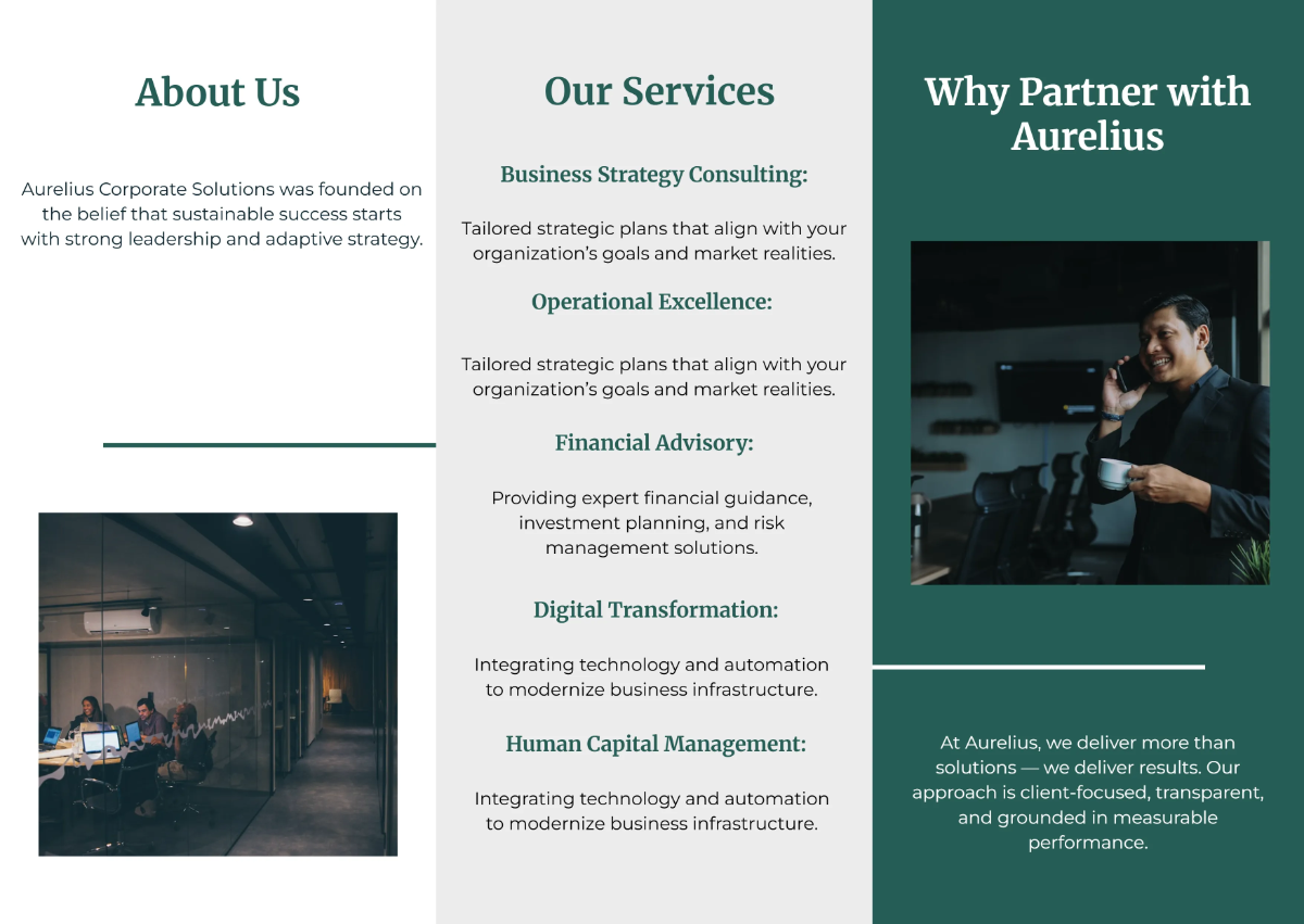 Free Corporate Pamphlet Template to Edit Online