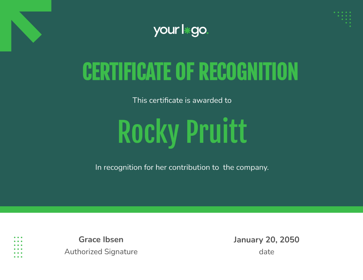 Corporate Certificate