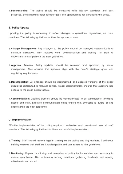 Free Simple Hotel Cancellation Policy Template to Edit Online