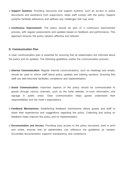 Free Simple Hotel Cancellation Policy Template to Edit Online