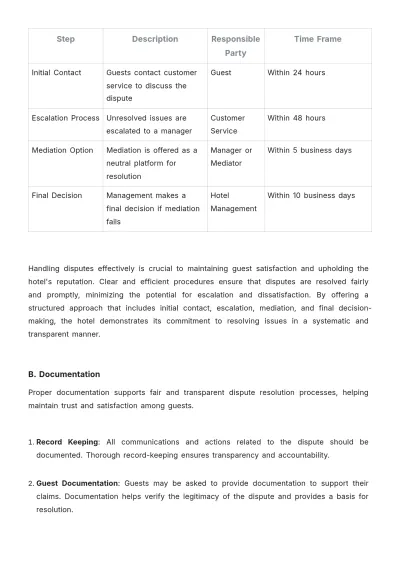 Free Simple Hotel Cancellation Policy Template to Edit Online