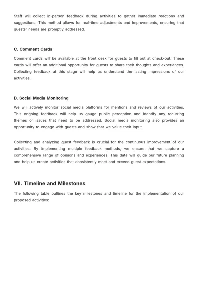 Free Hotel Activity Proposal Template to Edit Online