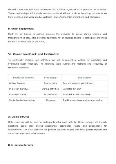 Free Hotel Activity Proposal Template to Edit Online