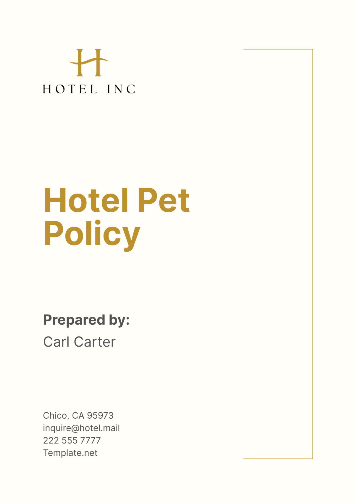 Free Hotel Policy Templates to Edit Online