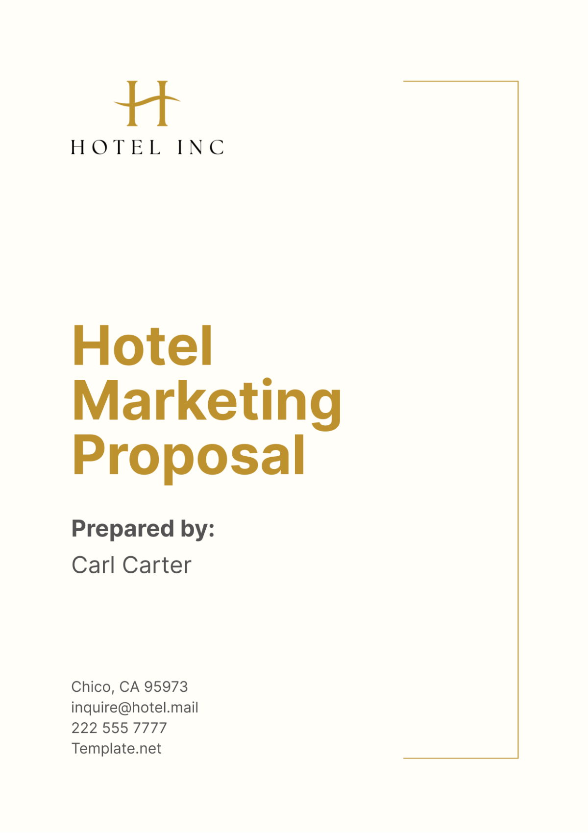 Hotel Marketing Proposal Template - Edit Online & Download