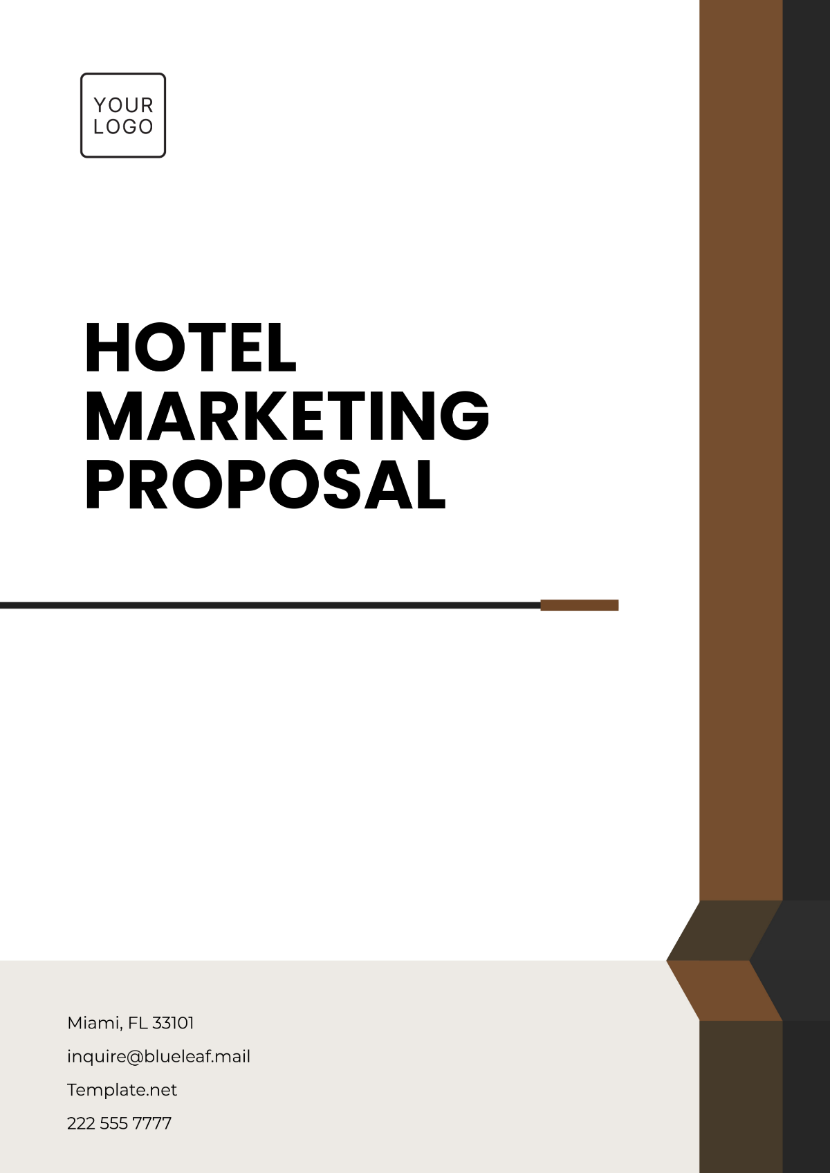 Hotel Marketing Proposal Template - Edit Online & Download