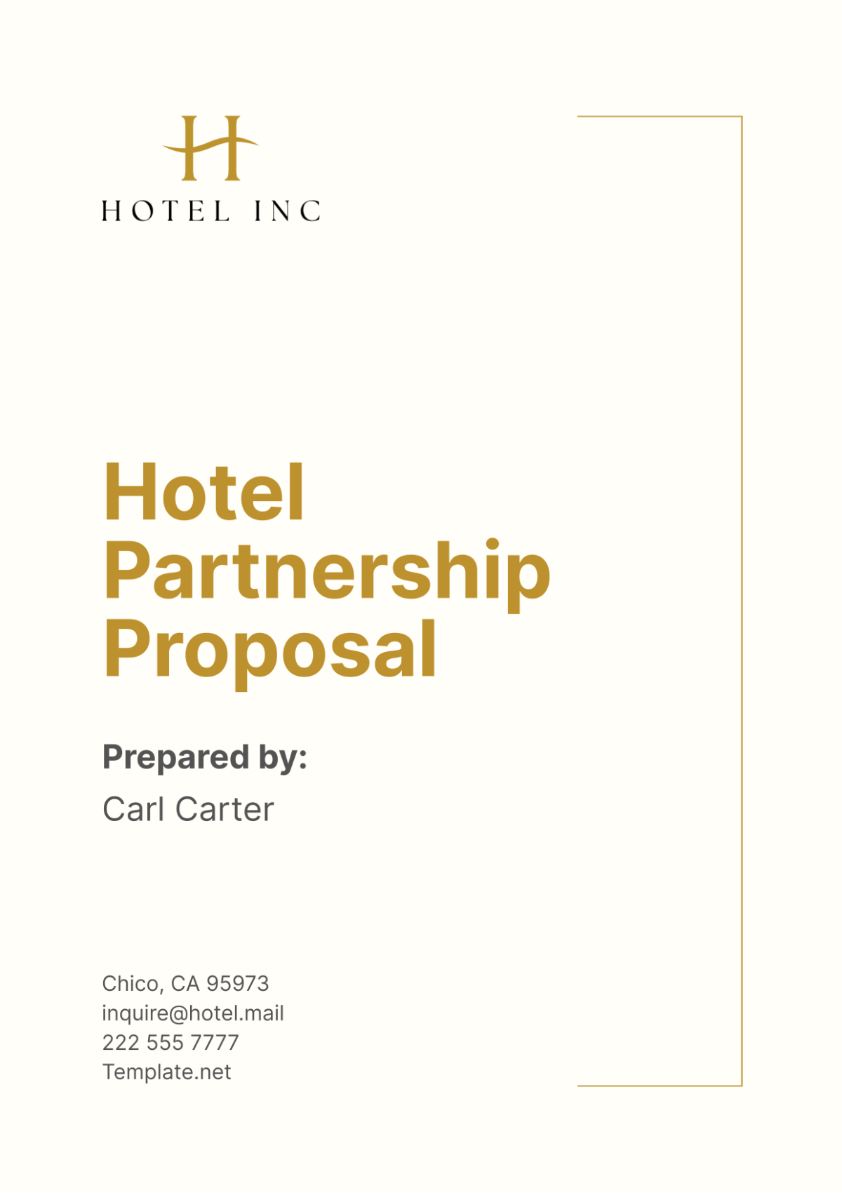 Free Hotel Partnership Proposal Template