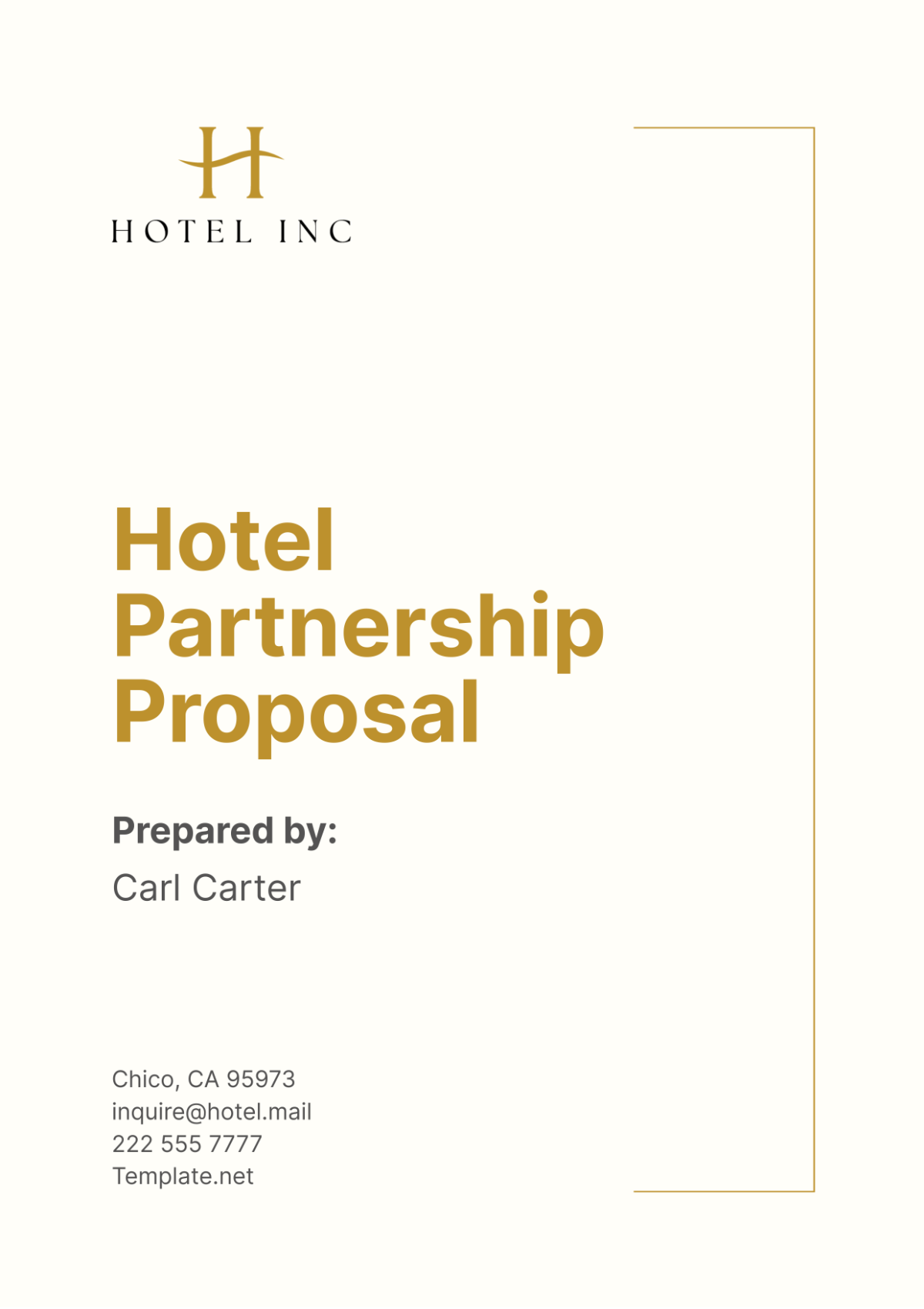 Hotel Partnership Proposal Template - Edit Online & Download