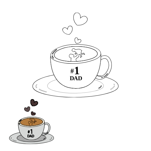 Father's Day Coloring Clipart