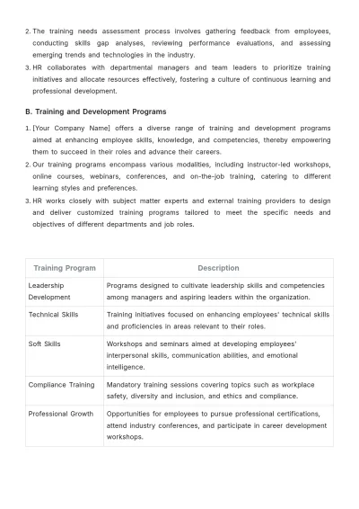 Free Hotel HR Policy Template to Edit Online