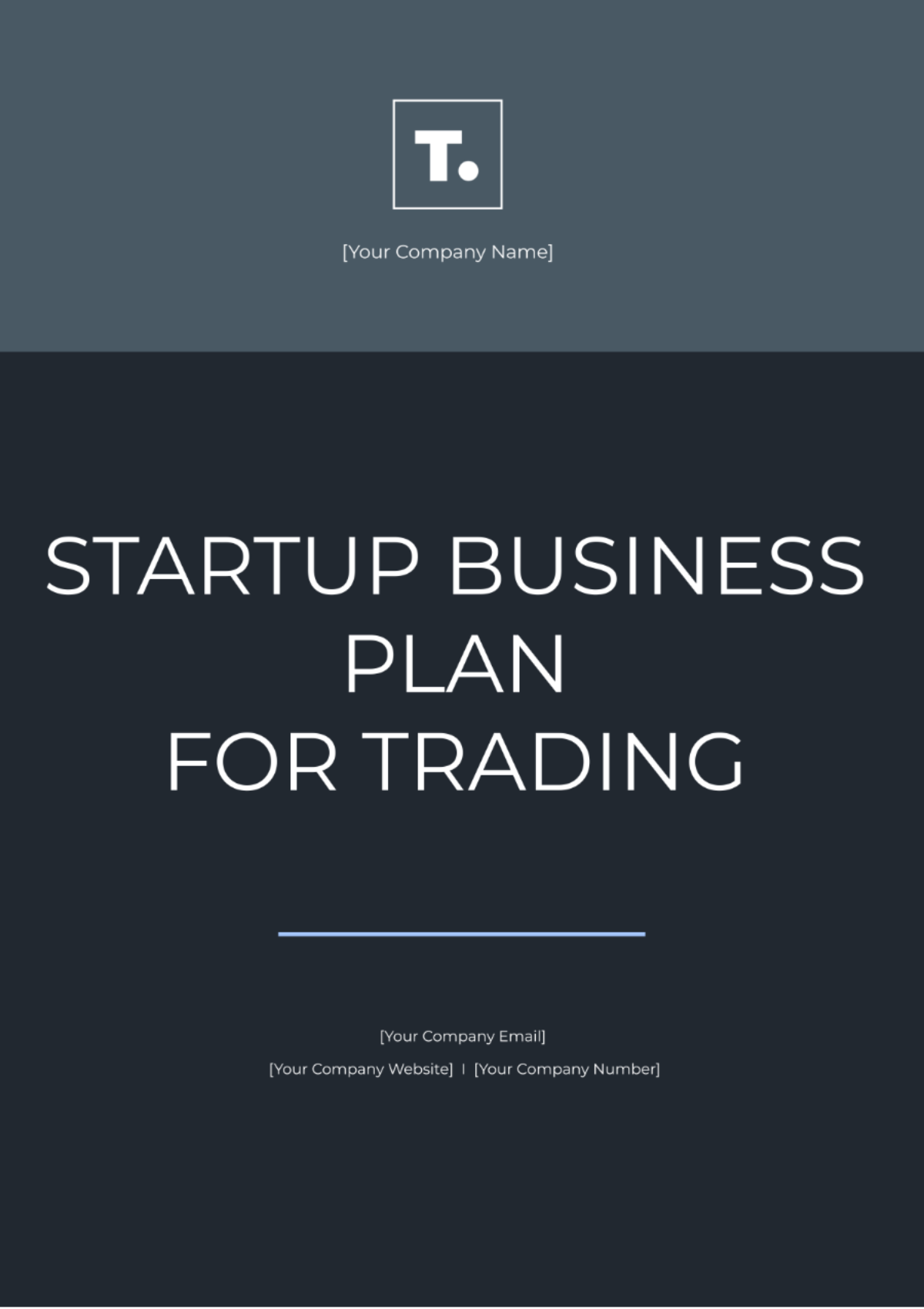 Startup Business Plan for Trading Template - Edit Online & Download