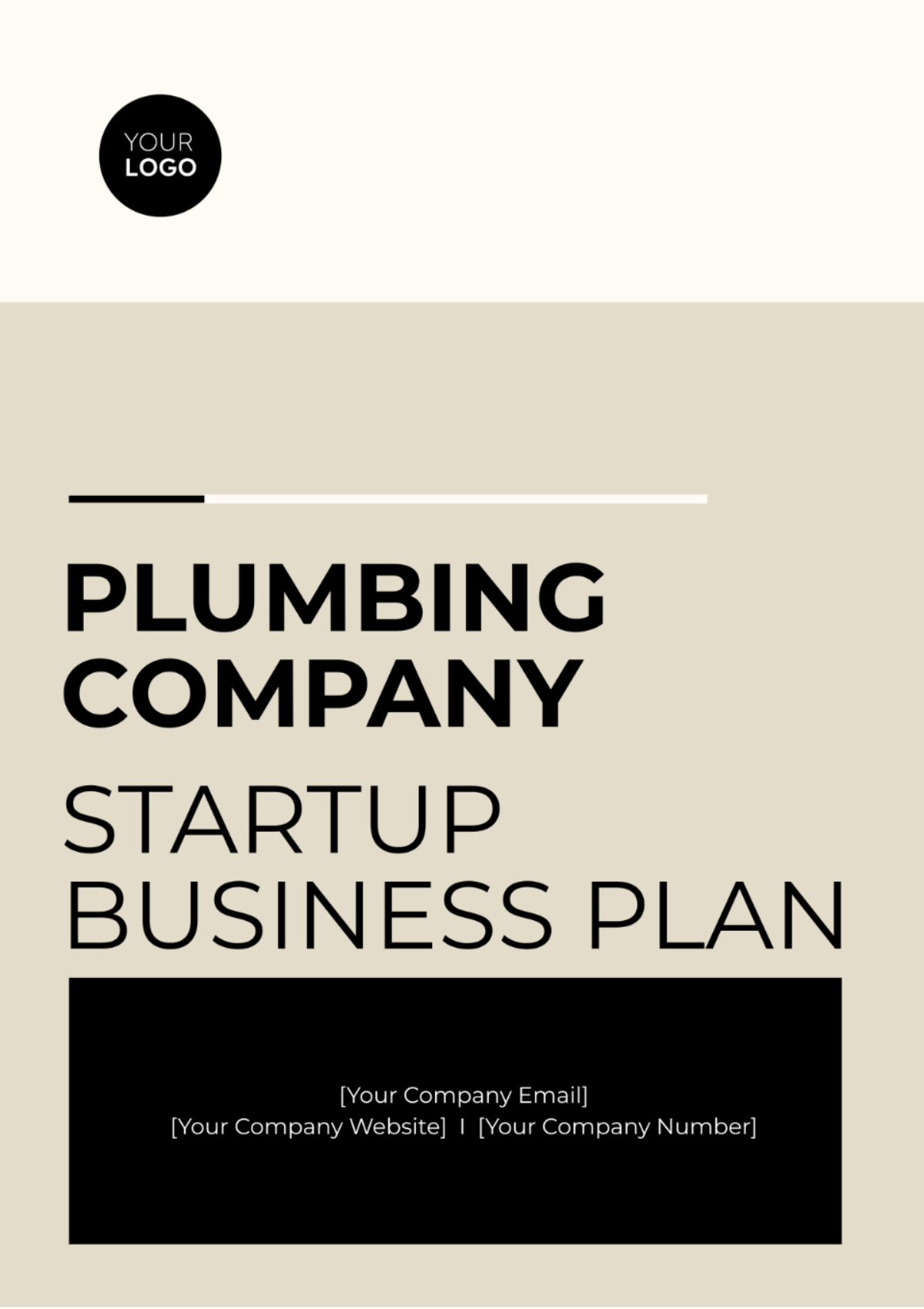 Plumbing Company Startup Business Plan Template - Edit Online & Download