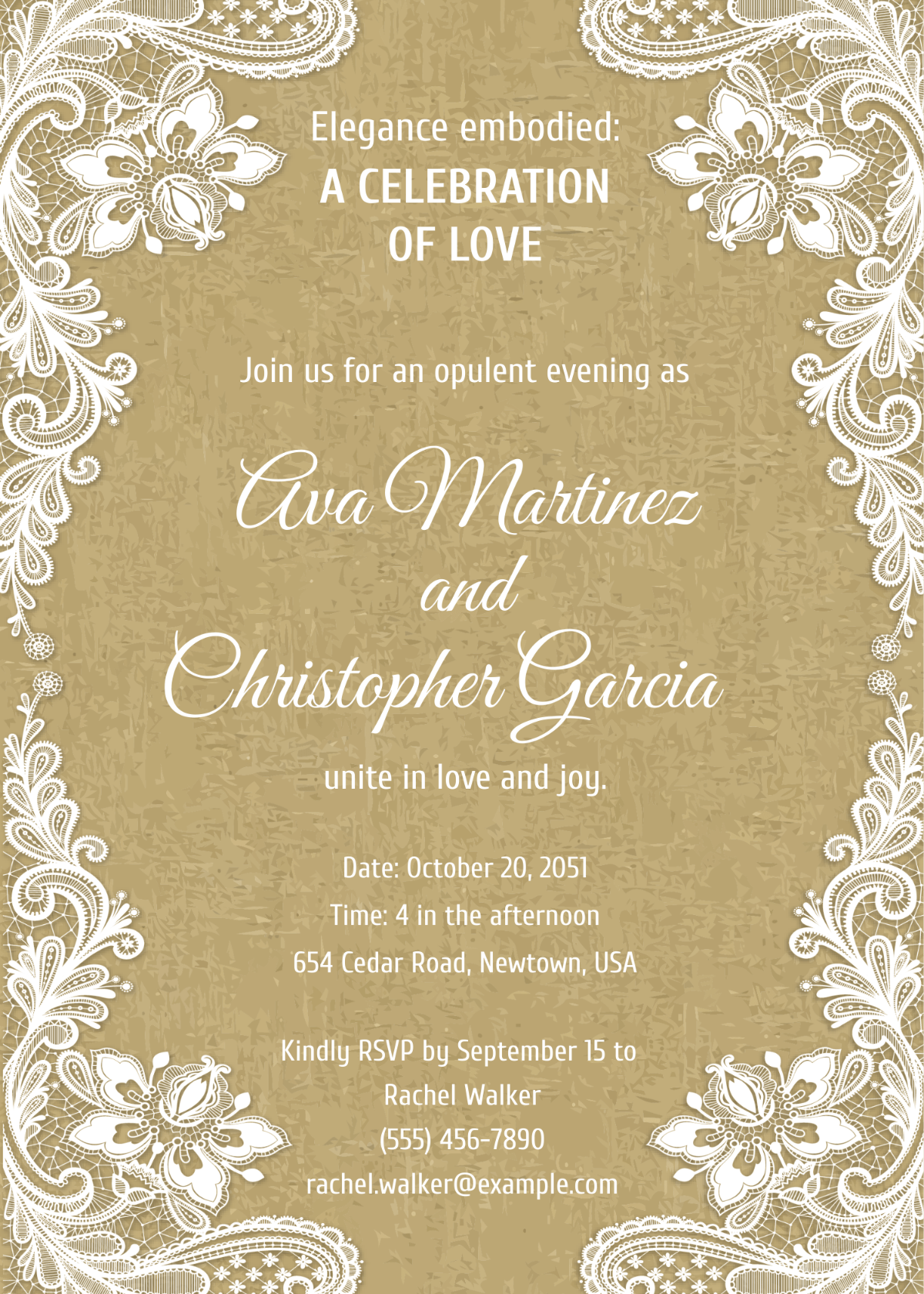 Embellished Wedding Invitation
