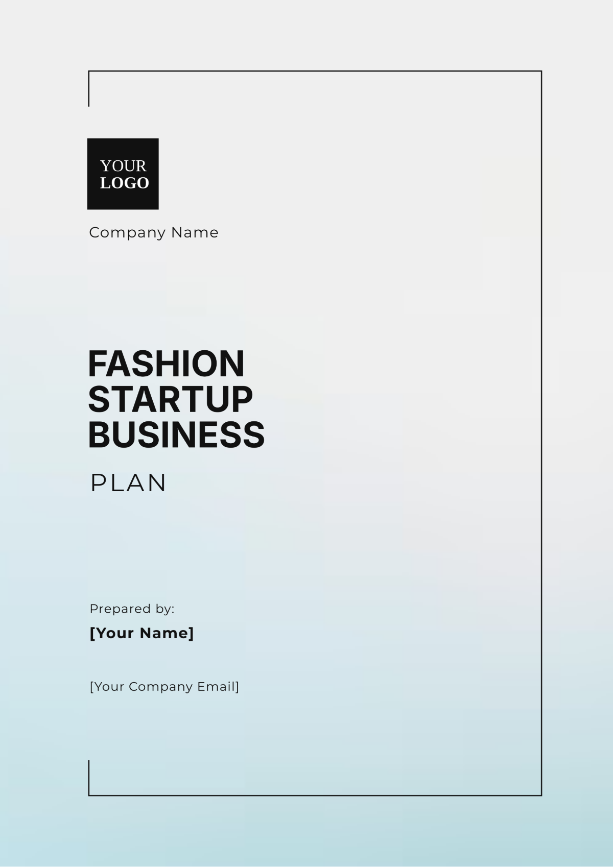 Fashion Startup Business Plan Template - Edit Online & Download