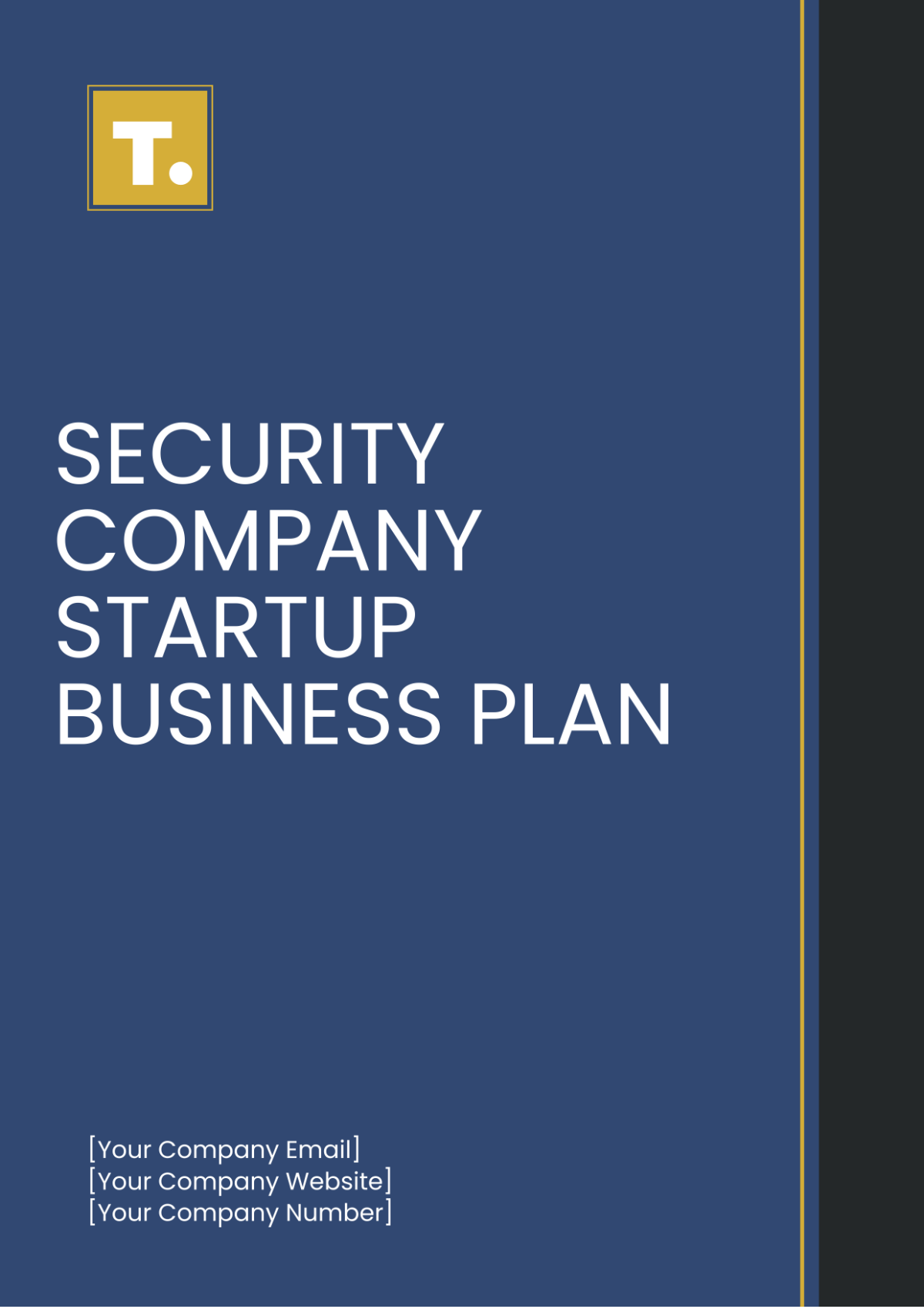 Security Company Startup Business Plan Template - Edit Online & Download