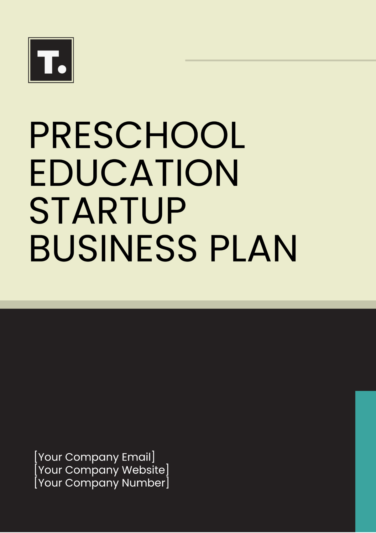 Preschool Education Startup Business Plan Template - Edit Online & Download