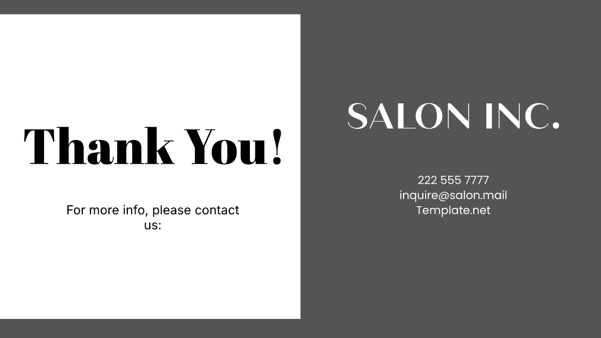 Free Salon Business Presentation Template to Edit Online