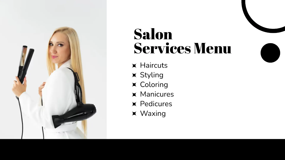 Free Salon Business Presentation Template to Edit Online