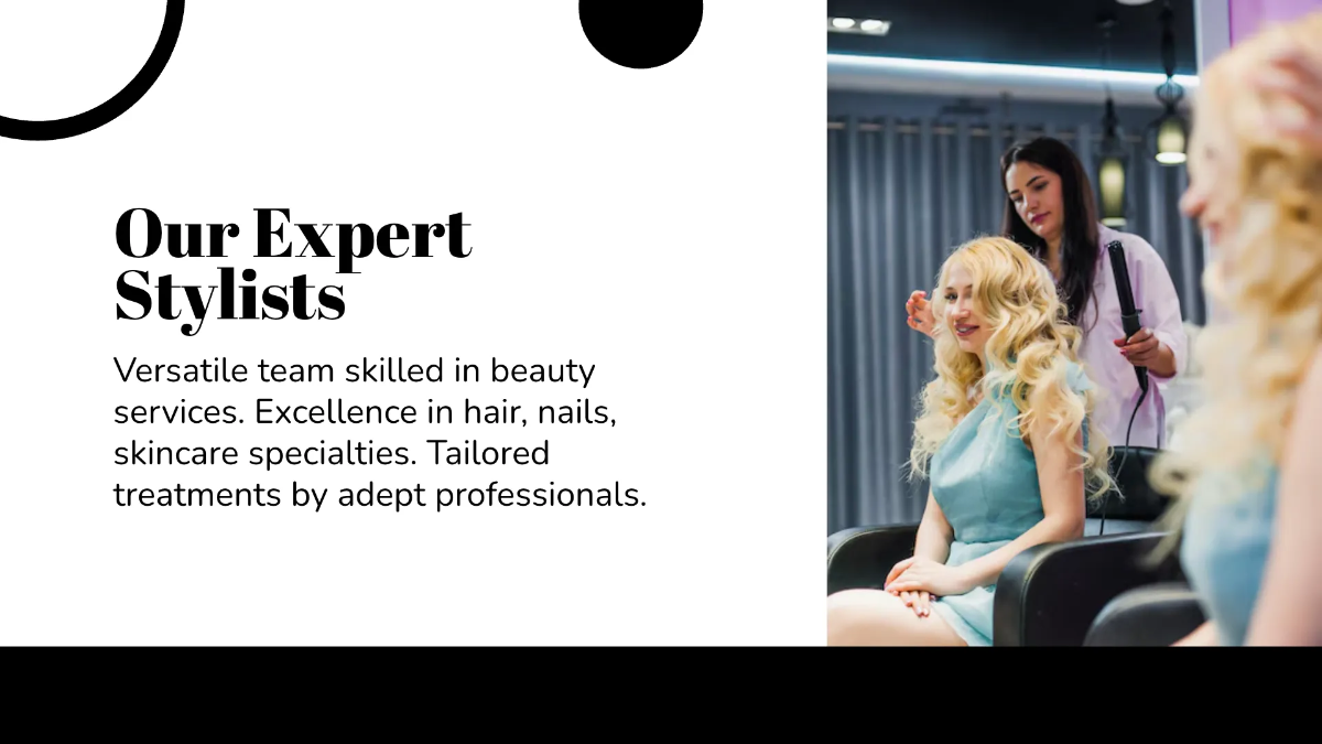 Free Salon Business Presentation Template to Edit Online