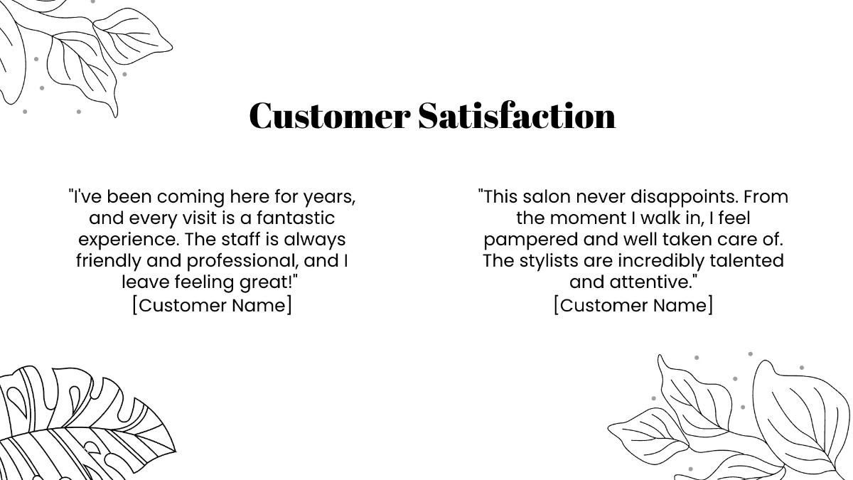 Free Salon Business Presentation Template to Edit Online