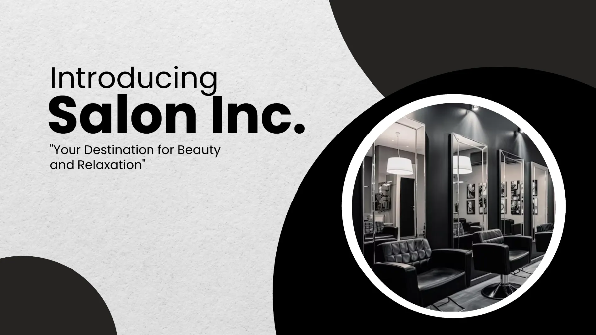 Free Salon Introduction Presentation Template to Edit Online