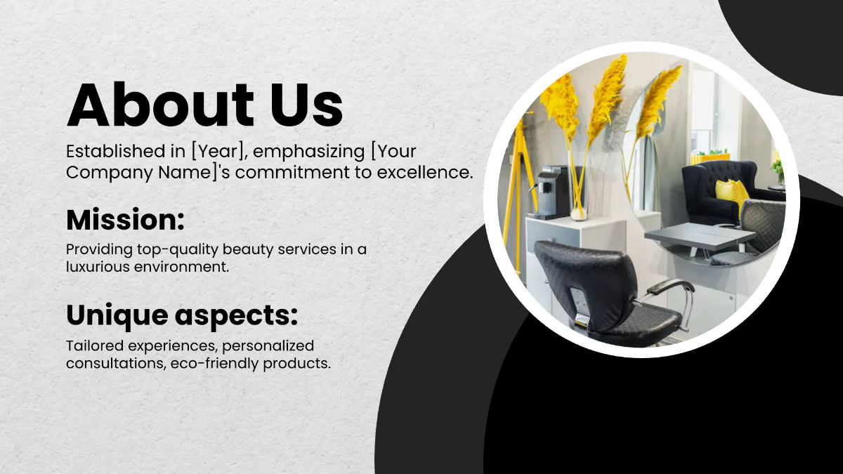 Free Salon Introduction Presentation Template to Edit Online