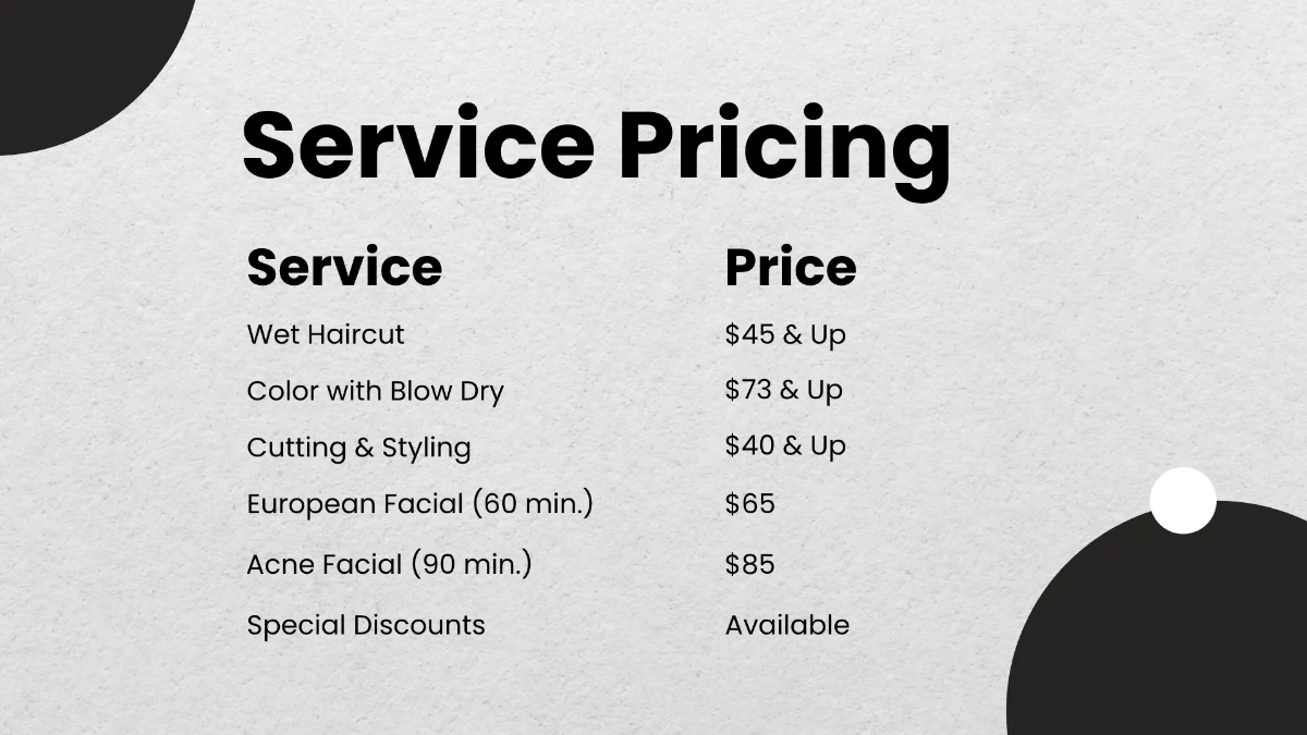 Free Salon Introduction Presentation Template to Edit Online