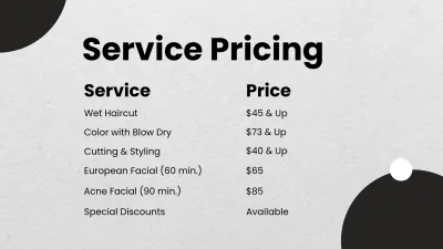 Free Salon Introduction Presentation Template to Edit Online
