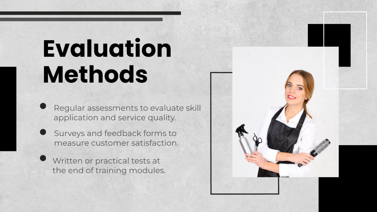 Free Salon Employee Training Presentation Template to Edit Online