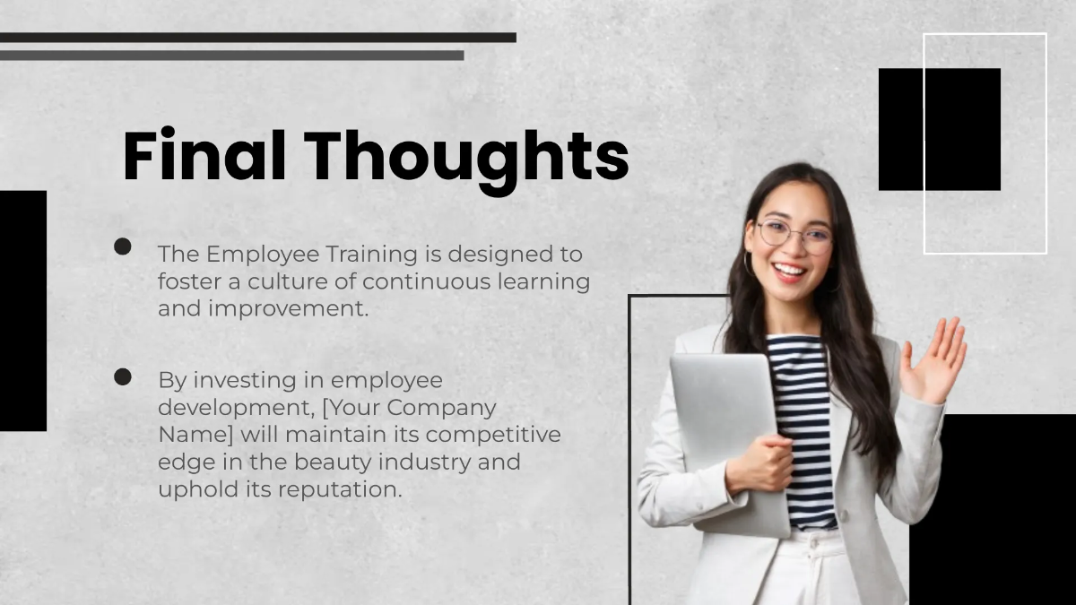 Free Salon Employee Training Presentation Template to Edit Online
