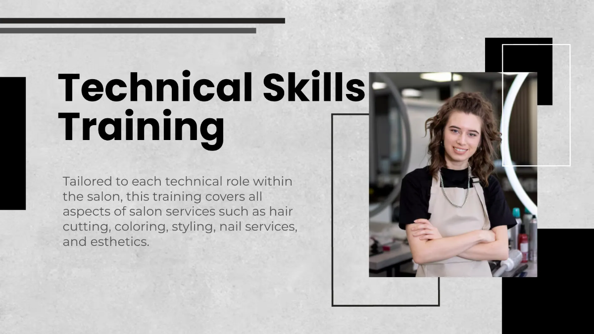 Free Salon Employee Training Presentation Template to Edit Online