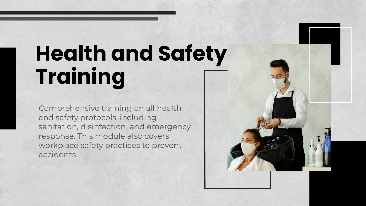 Free Salon Employee Training Presentation Template to Edit Online