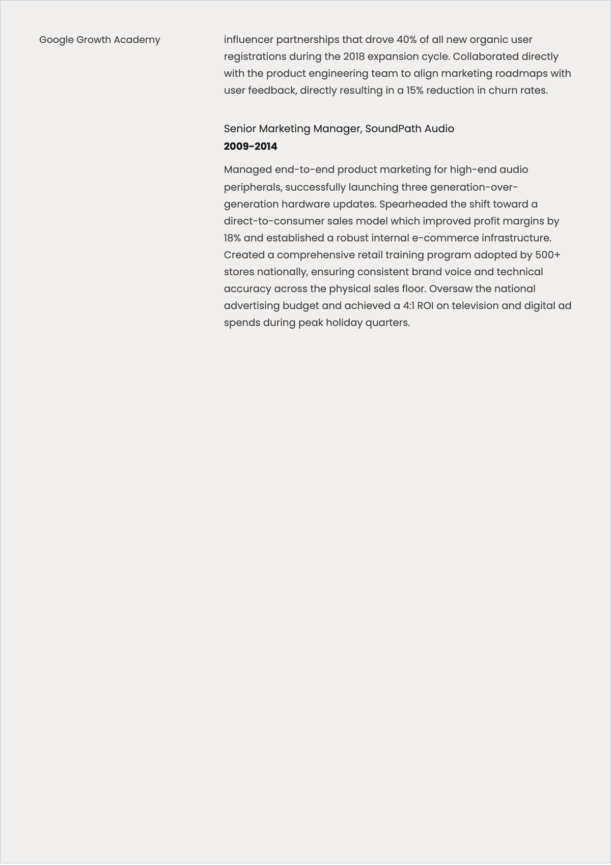 Free Marketing Director ATS Resume Template, AI Resume Builder