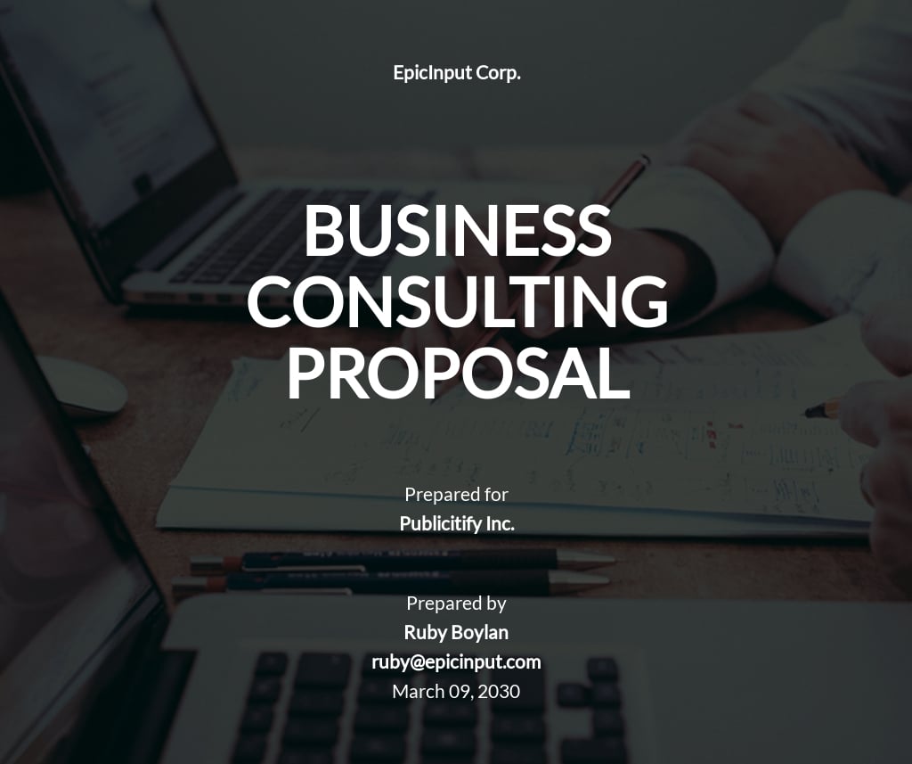 Consulting Business Proposal Template Google Docs Word Apple Pages